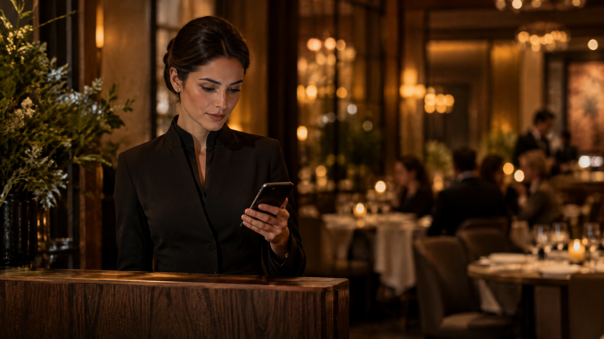 Personal de sala atendiendo a los clientes